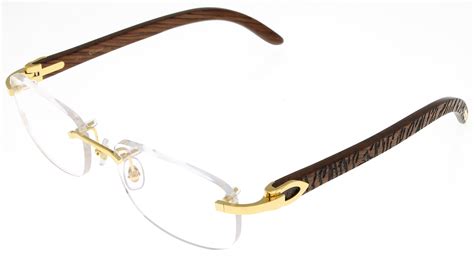 cartier glasses wood frame|cartier rimless rectangular frame glasses.